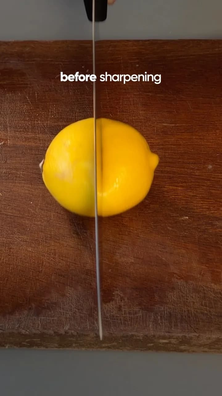 Blunt vs sharp knife: lemon edition